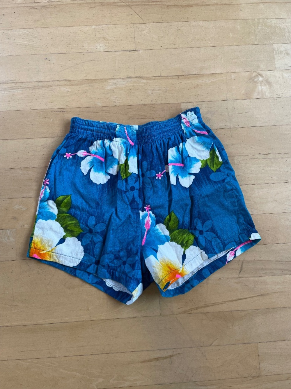 Vintage Floral Print Swim Shorts